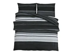 Ropa De Cama-Juego de funda nórdica algodón negro y 140x200 cm ES792481 Blanco