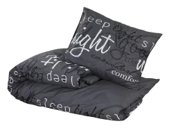 Ropa De Cama-Juego de funda nórdica algodón 155x220 cm ES623351 Negro