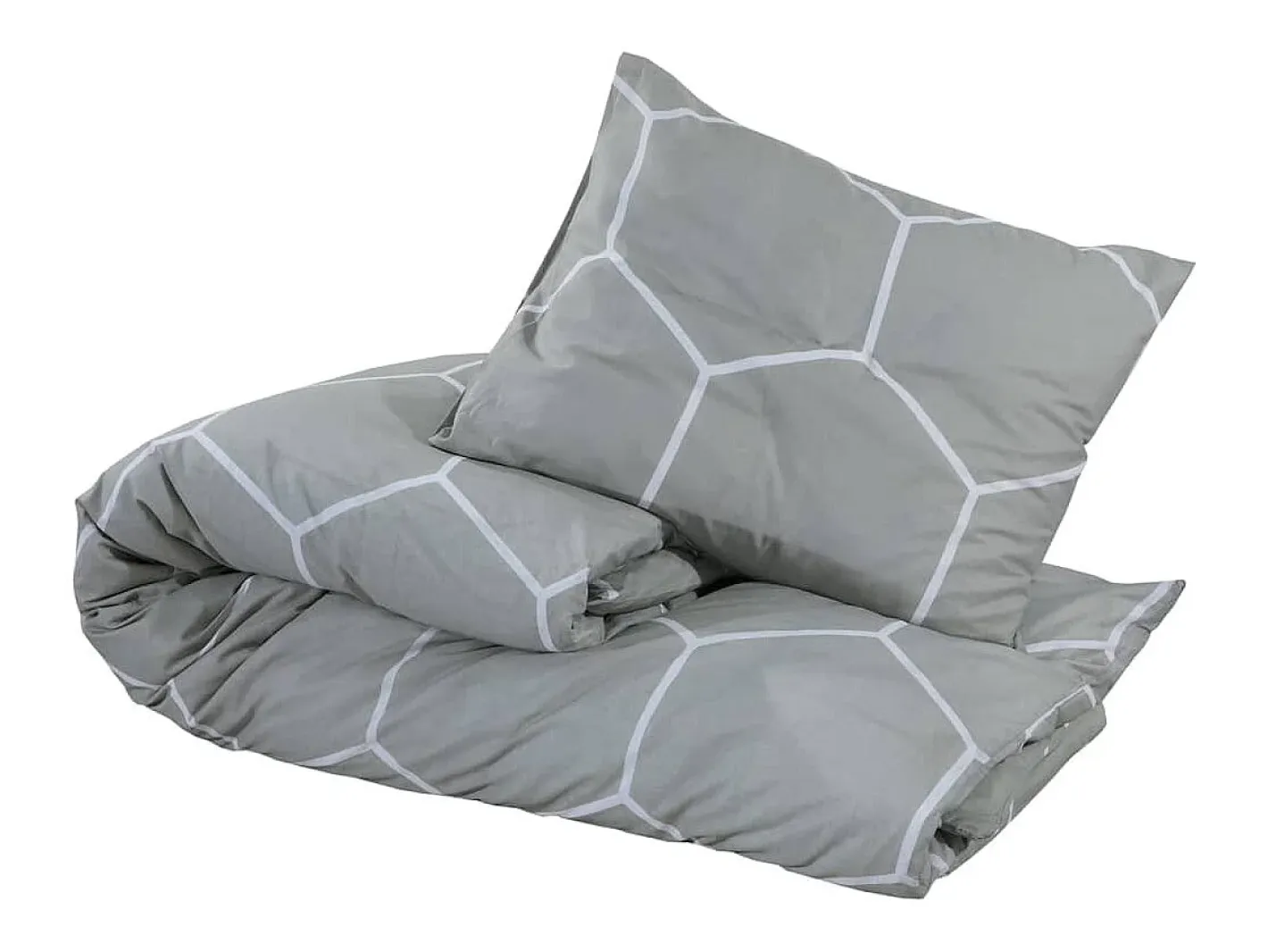 Juego de funda nórdica algodón 225x220 cm ES492119 Gris Clearance