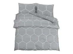 Juego de funda nórdica algodón 135x200 cm ES678643 Gris