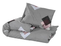 Ropa De Cama-Juego de funda nórdica algodón 140x200 cm ES759589 Gris