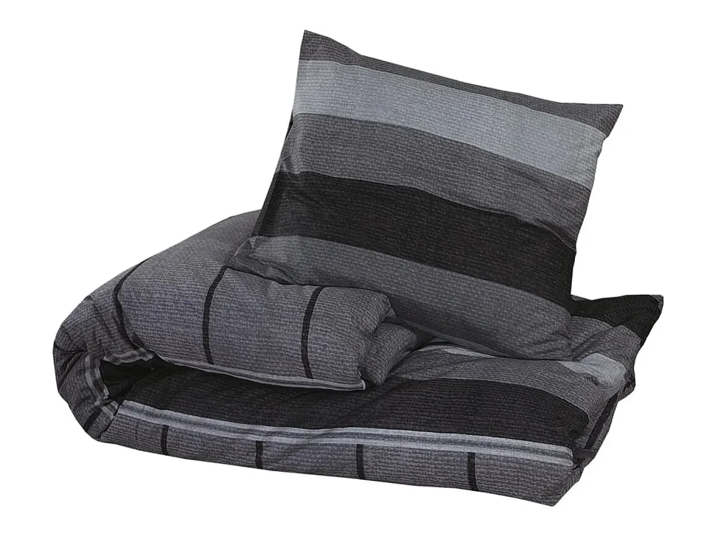 Ropa De Cama-Juego de funda nórdica algodón oscuro 200x200 cm ES758165 Gris