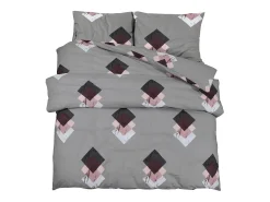 Ropa De Cama-Juego de funda nórdica algodón 260x220 cm ES963807 Gris