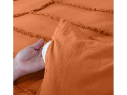 Outlet Sweeek Juego de funda nórdica de algodón de 2 plazas, Terracota