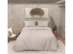 Soleil d'ocre Ropa De Cama-Juego de funda nórdica de microfibra 3D 240x220 cm lino MAYA, por Beige