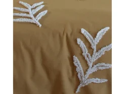 Sweeek Ropa De Cama-Juego de funda nórdica de algodón y blanco de 2 plazas Mostaza
