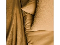 Sweeek Ropa De Cama-Juego de funda nórdica de gasa de algodón miel Amarillo