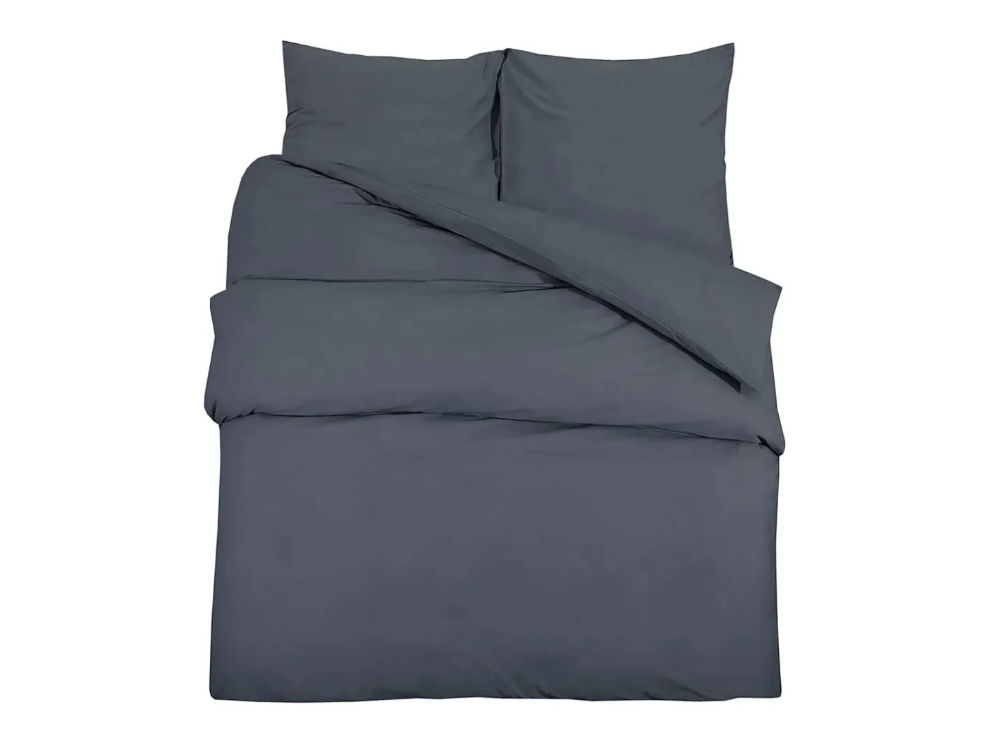 Juego de funda nórdica microfibra ligera antracita 200x200 cm ES816409 Gris antracita