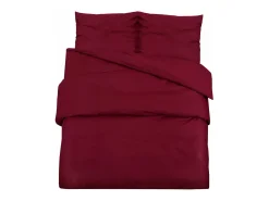 Juego de funda nórdica microfibra ligera burdeos 140x200 cm ES363029 Rojo Online