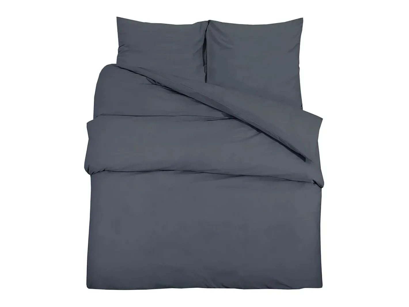Ropa De Cama-Juego de funda nórdica microfibra ligera antracita 135x200 cm ES202774 Gris antracita