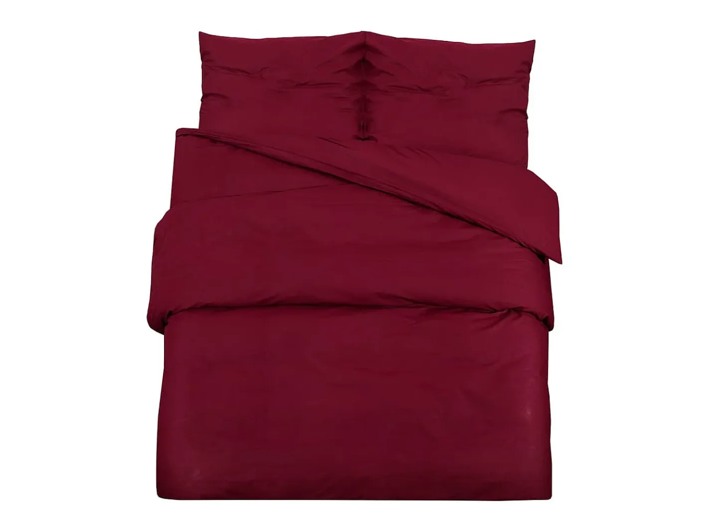 Ropa De Cama-Juego de funda nórdica microfibra ligera burdeos 240x220 cm ES705485 Rojo