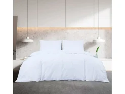 Ropa De Cama-Juego de funda nórdica microfibra ligera 200x220 cm ES955919 Blanco