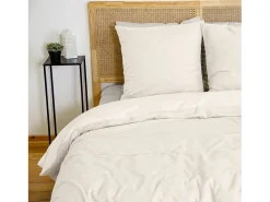 Sweeek Ropa De Cama-Juego de funda nórdica reversible de 2 plazas crema Beige
