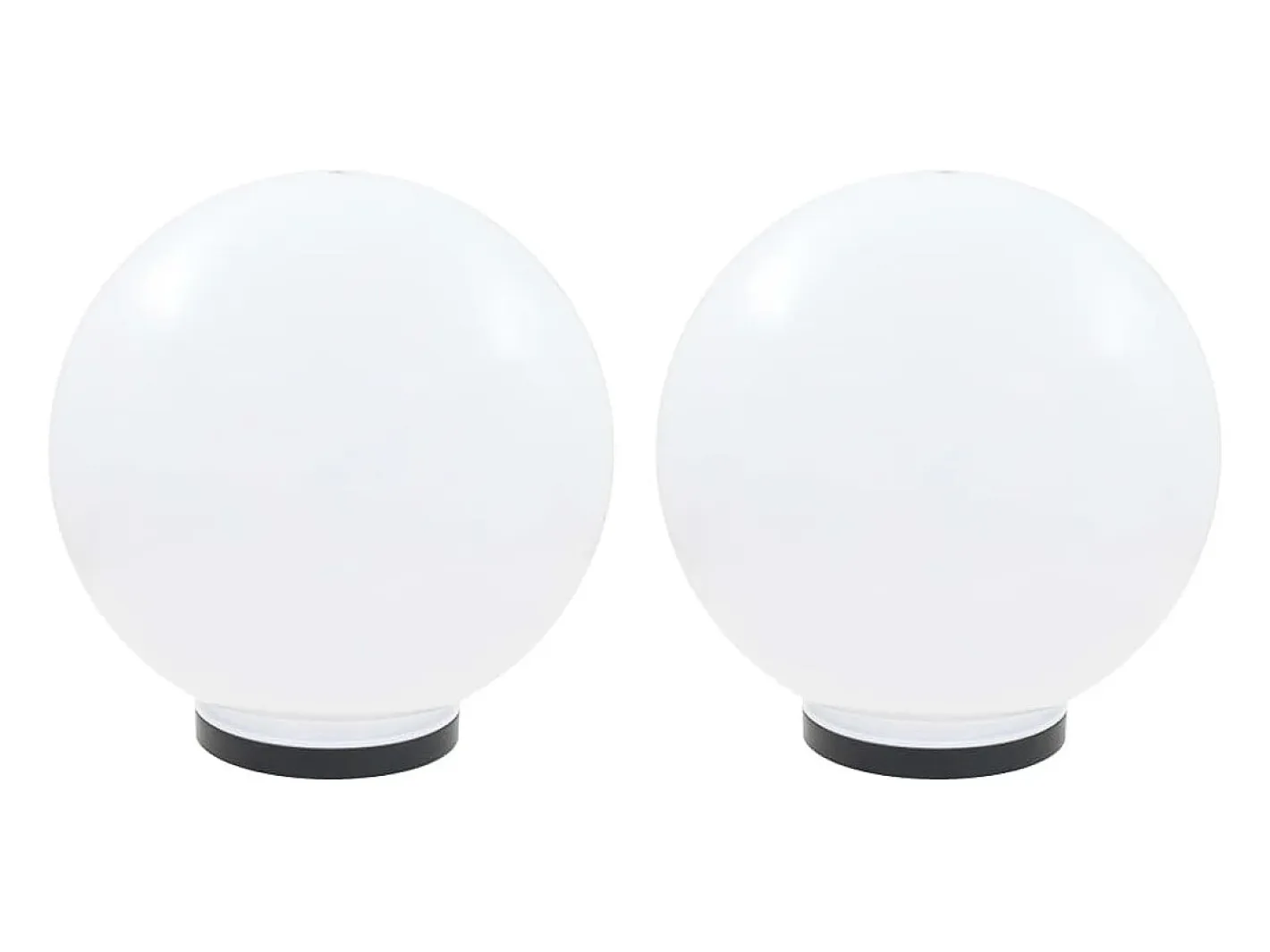 Iluminación Exterior-Juego de lámparas de bola LED 2 piezas esféricas 40 cm PMMA ES349915 Blanco