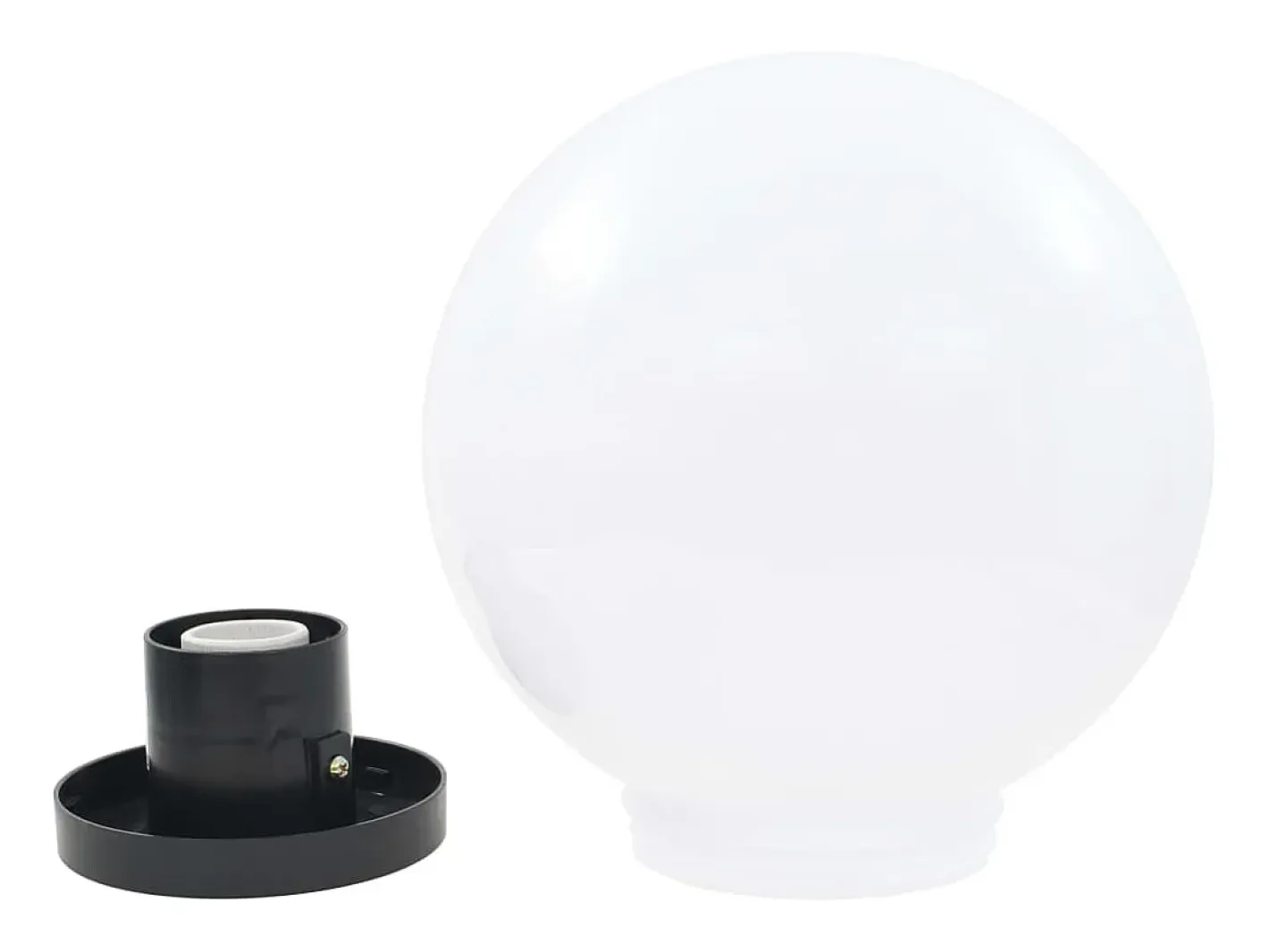 Iluminación Exterior-Juego de lámparas de bola LED 2 piezas esféricas 25 cm PMMA ES850014 Blanco