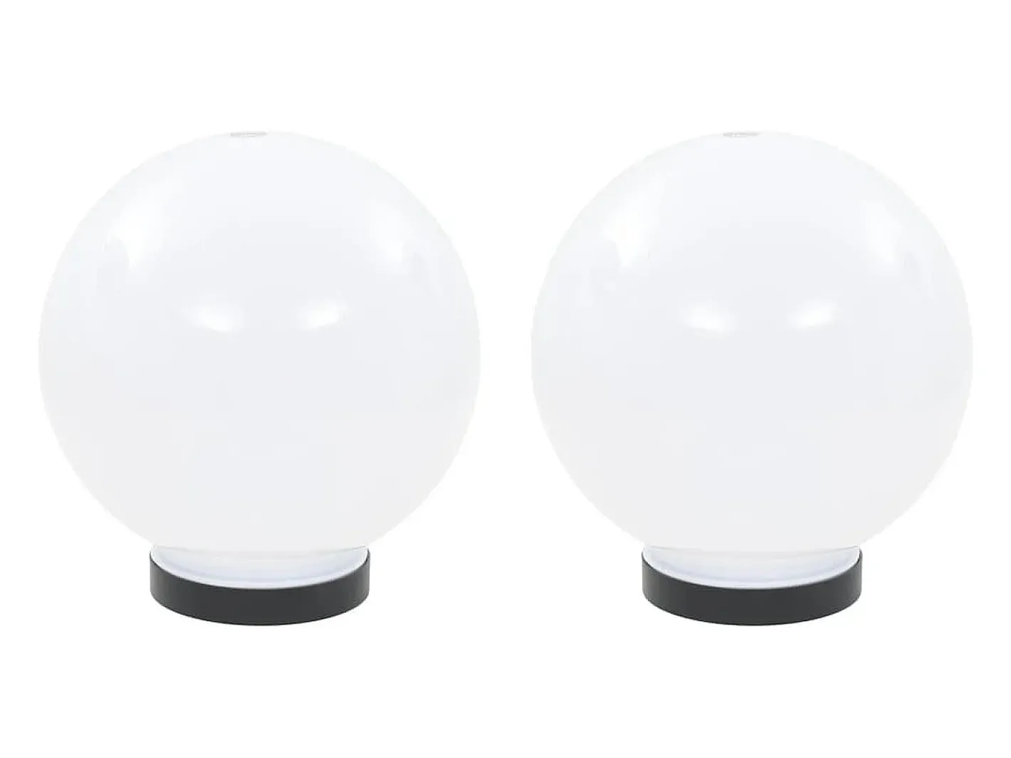 Outlet Juego de lámparas de bola LED 2 piezas esféricas 20 cm PMMA ES428415 Blanco