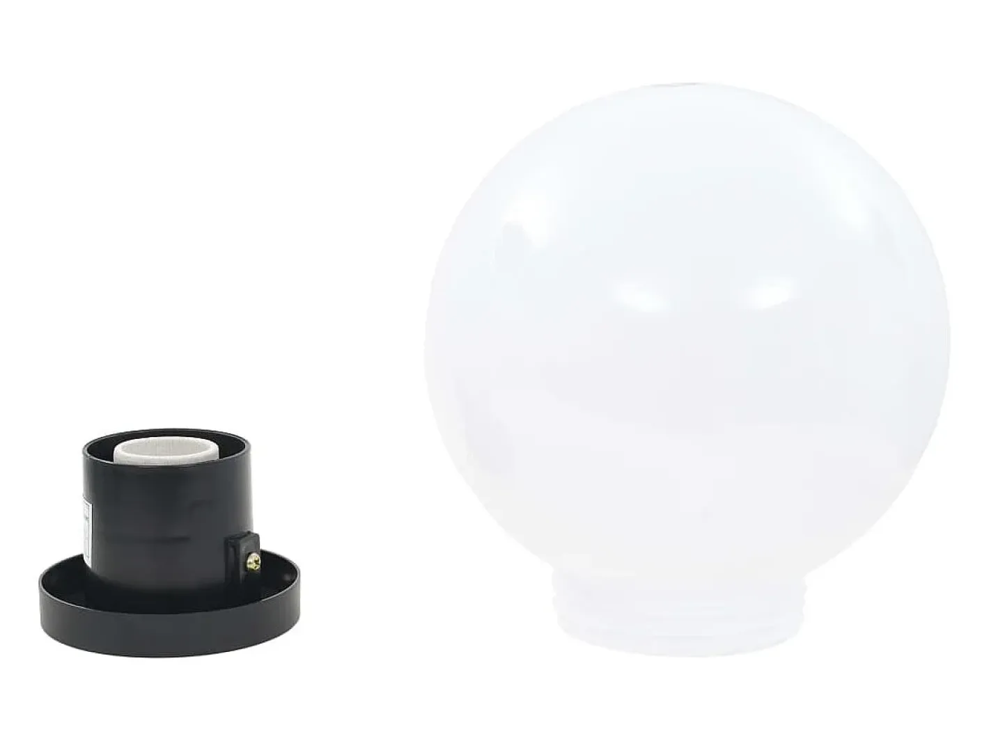 Outlet Juego de lámparas de bola LED 2 piezas esféricas 20 cm PMMA ES428415 Blanco