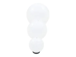 Iluminación Exterior-Juego de lámparas de bola LED 6 uds esféricas PMMA 20/30/40 cm ES255421 Blanco
