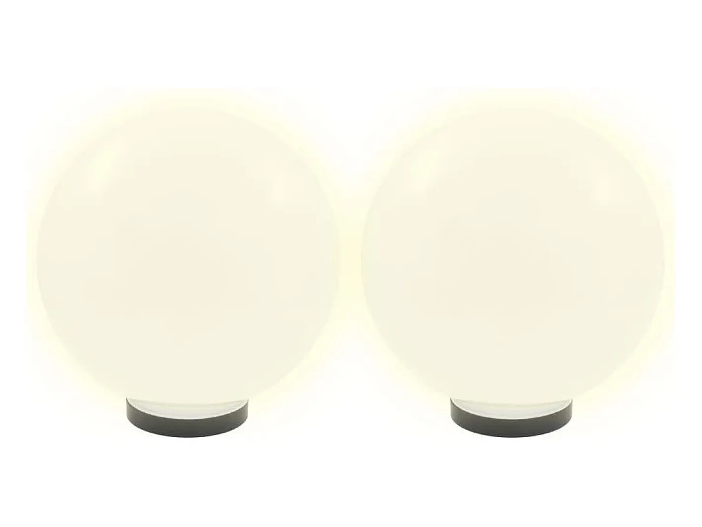 Juego de lámparas de bola LED 2 piezas esféricas 30 cm PMMA ES887470 Blanco Outlet