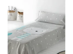 Cotton Artean Juego de sabanas Infantil/Juvenil Jorge 100% ALGODÓN Cama de 90 . Gris Discount