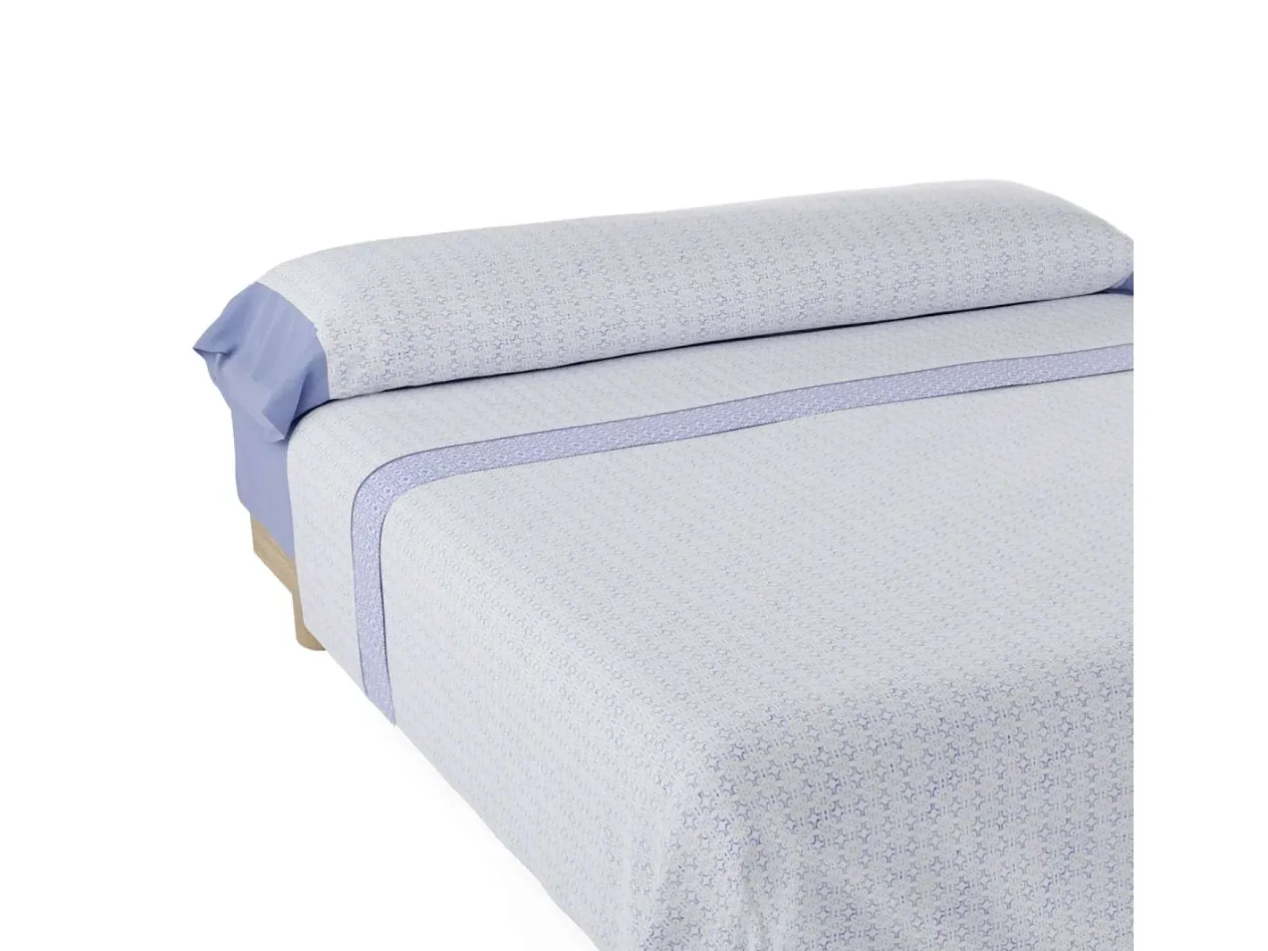 Ropa De Cama-Juego de Sábanas Flores - Nalui Azul