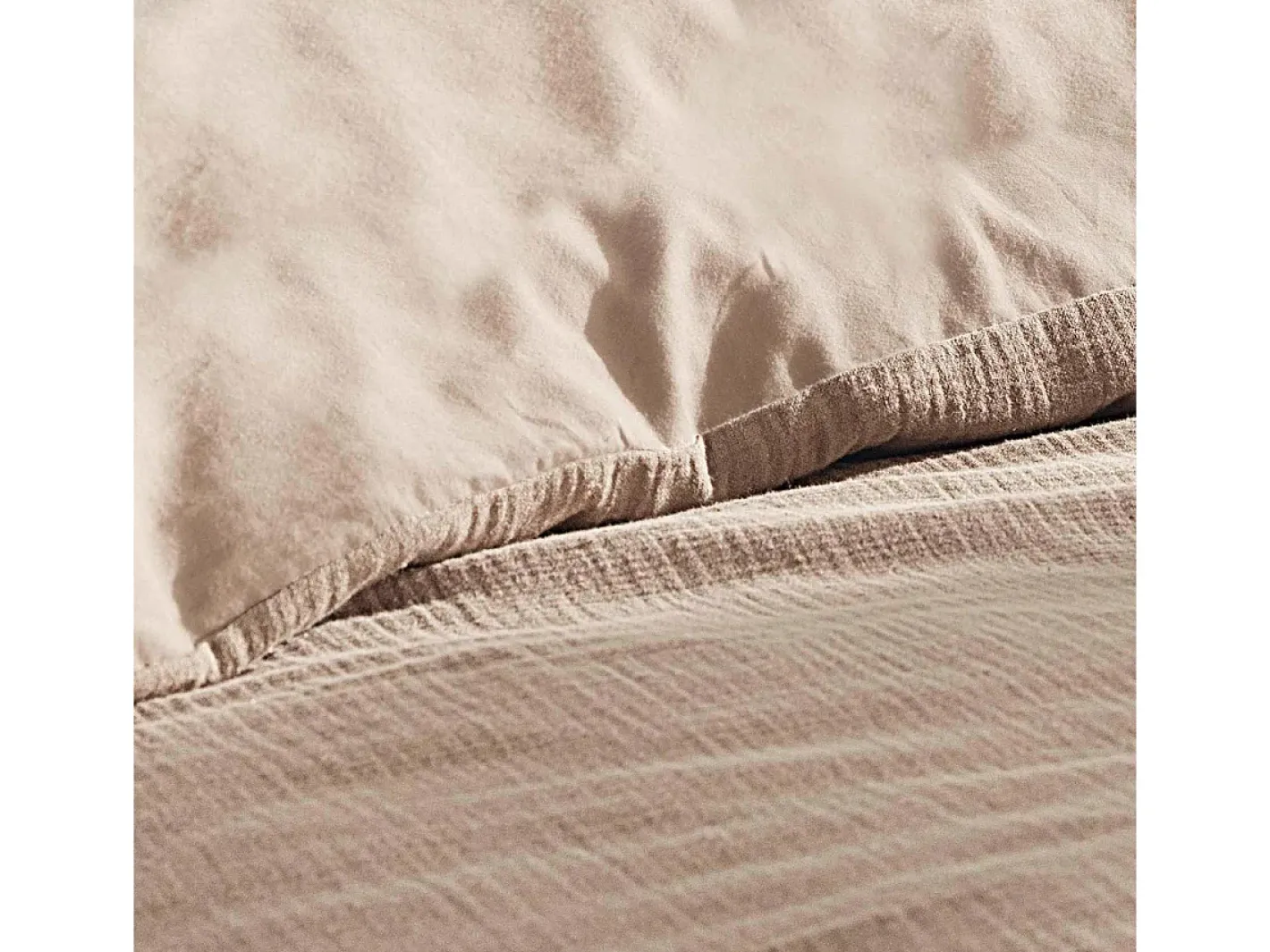 Douceur d'intérieur Juego de sábanas de gasa de algodón 140 x 200 cm Beige Outlet