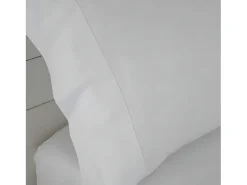 Cotton Artean Ropa De Cama-Juego de sábanas satén algodón egipcio 400 HILOS 240x260 Cama 150 Blanco