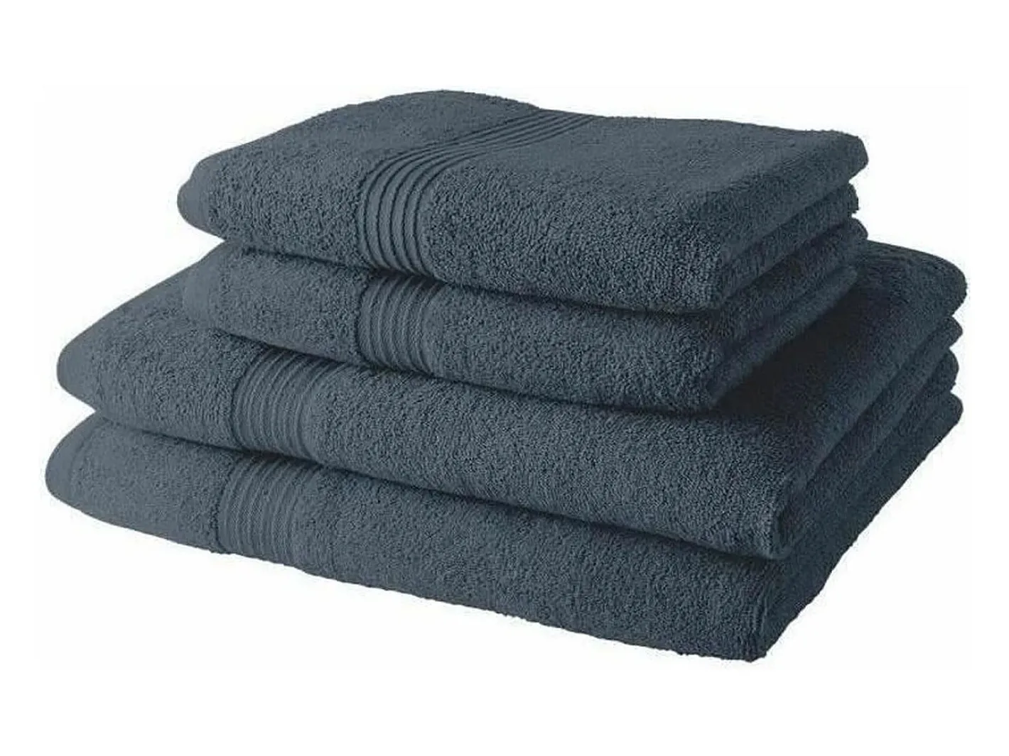 Best Today Juego de Toallas Gris 4 Piezas Azul