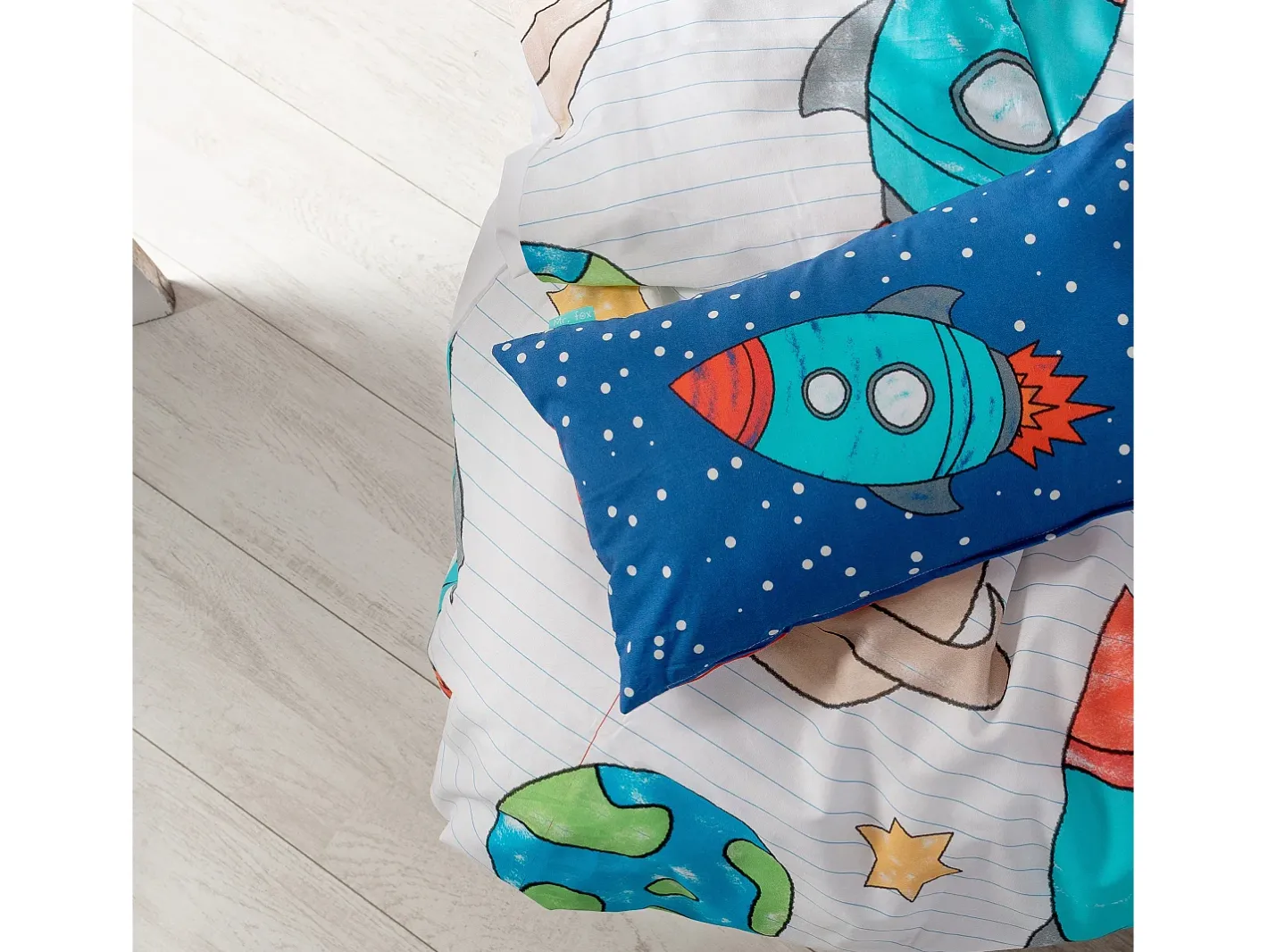 Happyfriday Ropa De Cama-Juego nórdico 2 piezas 155x220 cm (Cama 80/90) Space rocket Multicolor