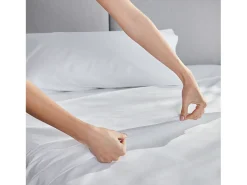 PIKOLIN Ropa De Cama-Juego sábanas 150x200cm | HOME | Algodón | 300 hilos | Blanco