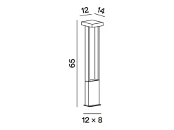 Kapp - Bolardo LED de jardín de 14 W, IP65, 1120 lm, 65 cm de altura, 3000 K, aluminio pintado, bolardo para exteriores, antracita mate - Perenz Gris Clearance