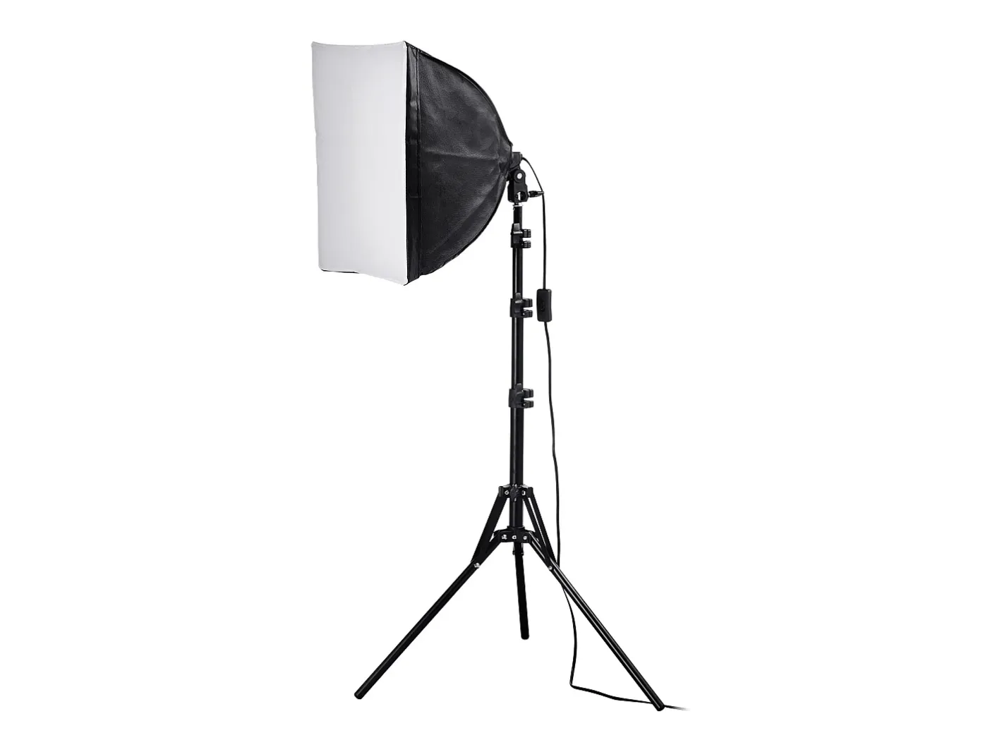 Kit de Iluminación Softbox SucceBuy, 41 x 41 Cm, 3000-6500K Ajustable para la Toma de Fotos Negro