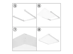 Ledkia Plafón-Kit de Superficie Paneles 120x60 cm Blanco
