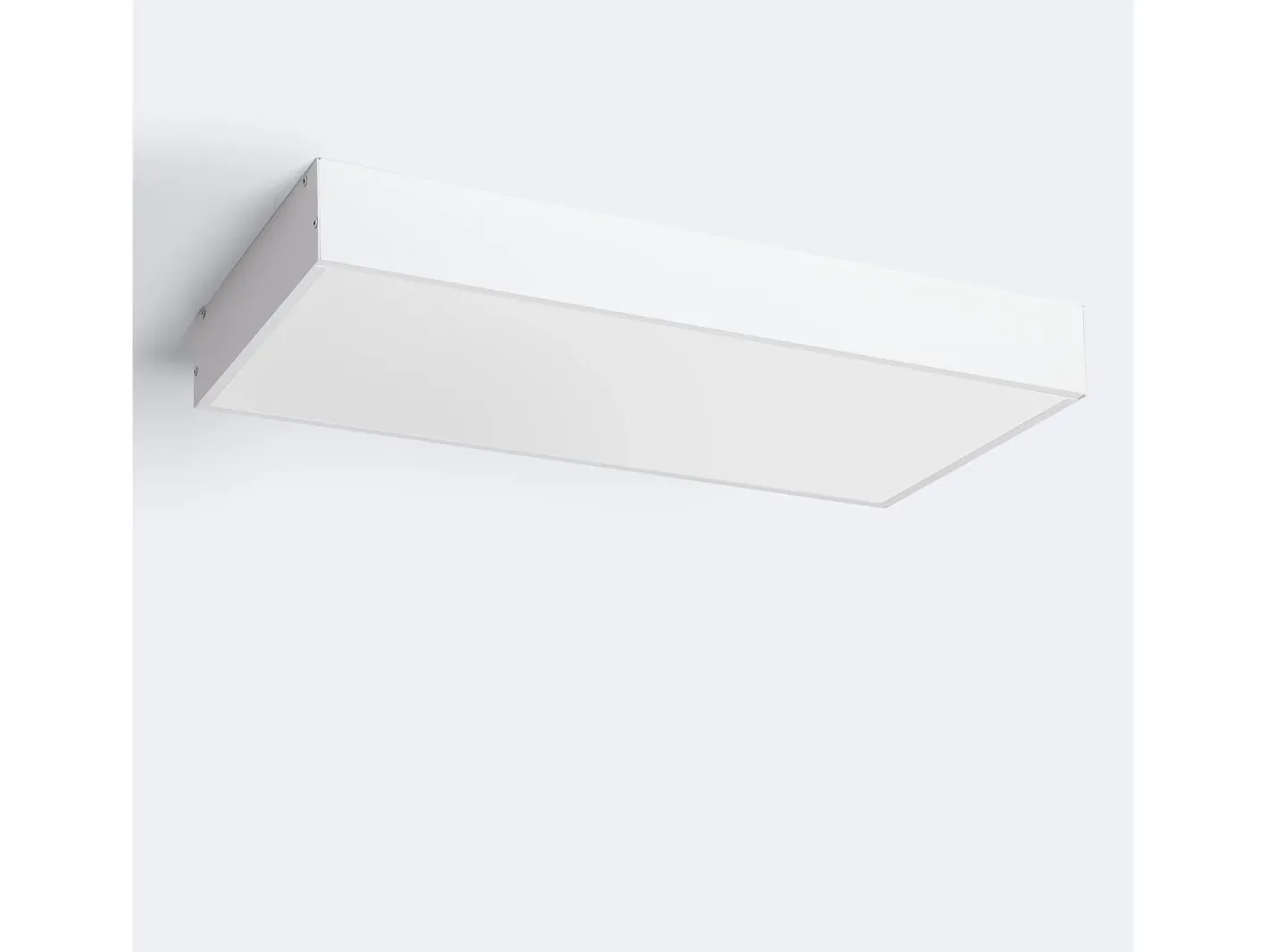 Ledkia Plafón-Kit de Superficie Paneles 120x60 cm con Tornillos Blanco