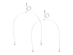 Ledkia Plafón-Kit de Suspensión 'Y' Paneles LED Plateado