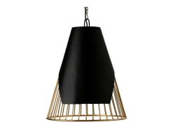Les Tendances Lámpara Suspendida-Konik lámpara colgante de metal negro y dorado D 52 x H 69 cm Multicolor