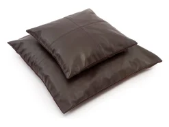 Bazar Bizar La Funda de Cojín de Cuero de Cuatro Paneles - Chocolate - 40x40 Marru00f3n chocolate Discount