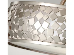 Lampada a Soffitto 4 Luci Rama In Acciaio Nero A Bracci E Sfere In Vetro Opalino Plateado Clearance