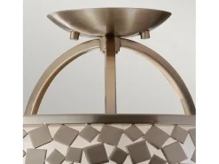 Lampada a Soffitto 4 Luci Rama In Acciaio Nero A Bracci E Sfere In Vetro Opalino Plateado Clearance