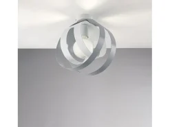 Lámpara Suspendida-Lampada a Soffitto Classica Impero Acciaio Cromo Vetro Trasparente 6 Luci E14 Blanco