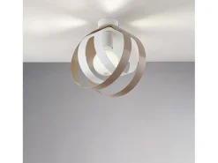 Lámpara Suspendida-Lampada a Soffitto Classica Impero Acciaio Cromo Vetro Trasparente 4 Luci E14 Topo