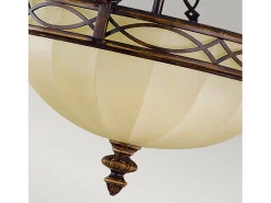 Lampada a Soffitto Industrial Nordico Trilogy Metallo Nichel Spazzolato 3 Luci E27 Marru00f3n Hot