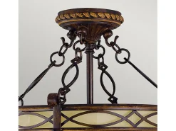 Lampada a Soffitto Industrial Nordico Trilogy Metallo Nichel Spazzolato 3 Luci E27 Marru00f3n Hot