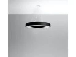 Sollux Lighting Lámpara Suspendida-Lampada a Sospensione Cilindrica Nera 70cm E27 Lámpara colgante cilíndrica Negra 70cm E27 Negro