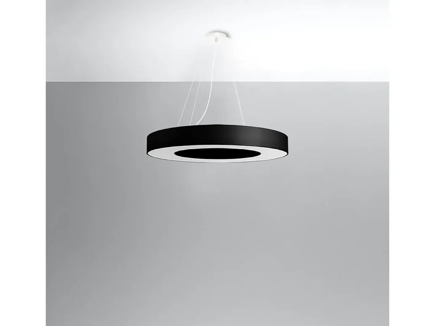 Sollux Lighting Lámpara Suspendida-Lampada a Sospensione Cilindrica Nera 70cm E27 Lámpara colgante cilíndrica Negra 70cm E27 Negro