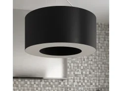 Sollux Lighting Lámpara Suspendida-Lampada a Sospensione Cilindrica Nera 70cm E27 Lámpara colgante cilíndrica Negra 70cm E27 Negro