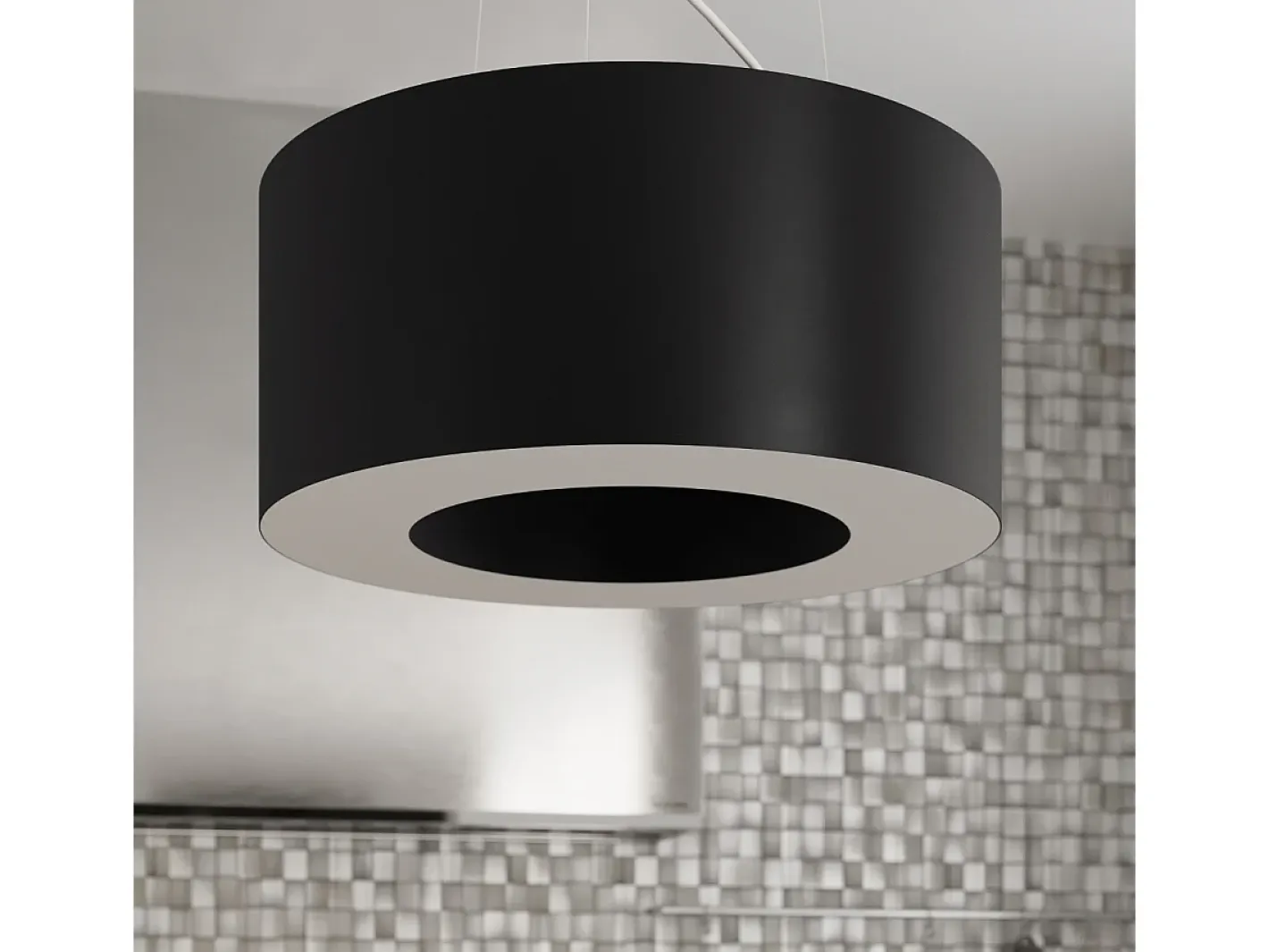 Sollux Lighting Lámpara Suspendida-Lampada a Sospensione Cilindrica Nera 70cm E27 Lámpara colgante cilíndrica Negra 70cm E27 Negro