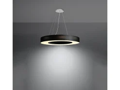 Sollux Lighting Lámpara Suspendida-Lampada a Sospensione Cilindrica Nera 70cm E27 Lámpara colgante cilíndrica Negra 70cm E27 Negro
