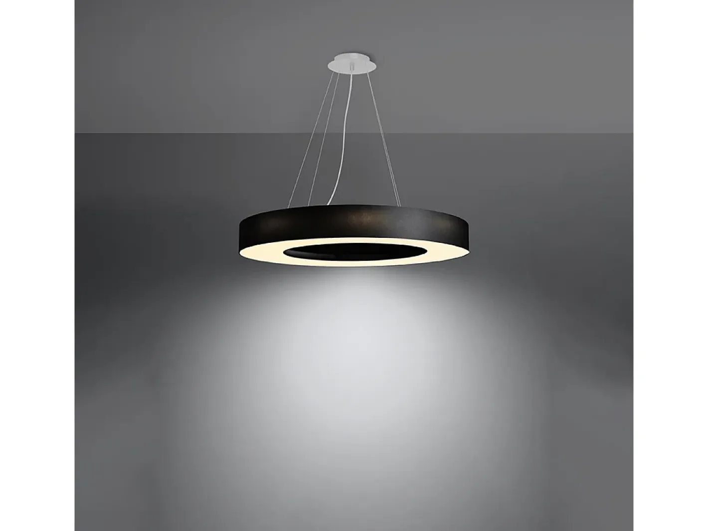 Sollux Lighting Lámpara Suspendida-Lampada a Sospensione Cilindrica Nera 70cm E27 Lámpara colgante cilíndrica Negra 70cm E27 Negro