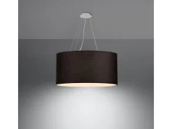 Sollux Lighting Lámpara Suspendida-Lampada a Sospensione Cilindrica Nera 60cm E27 Lámpara colgante cilíndrica Negra 60cm E27 Negro